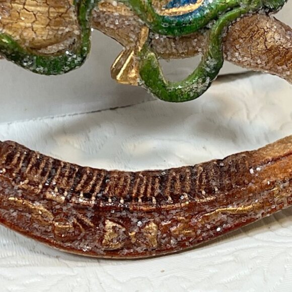 Glitter Rocking Horse Hanging Christmas Tree Ornament 5"x3" - Picture 6 of 11